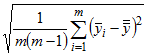 variance of batch means