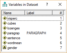 VariablesInDataset